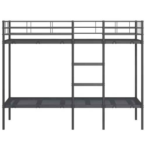 Krevet na kat bez madraca crni 80x200 cm čelik - Crna 80 x 200 cm Cijena