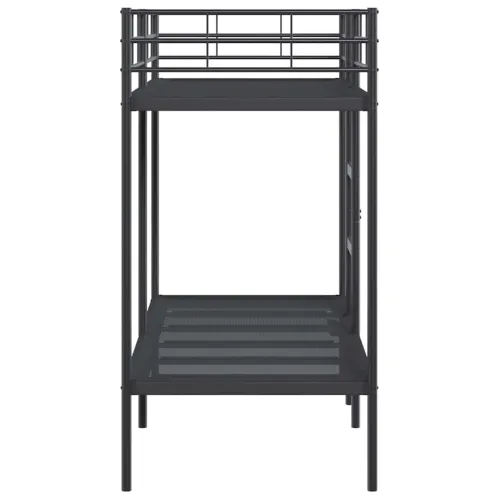 Krevet na kat bez madraca crni 80x200 cm čelik - Crna 80 x 200 cm Cijena
