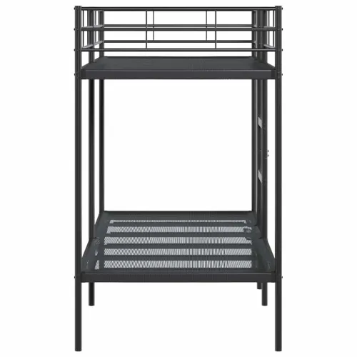 Krevet na kat bez madraca crni 90x200 cm čelik - Crna 90 x 200 cm Cijena