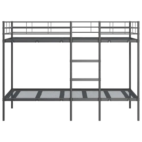Krevet na kat bez madraca crni 90x200 cm čelik - Crna 90 x 200 cm Cijena