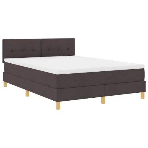 Box spring krevet Tamno smeđa 160 x 200 cm tkanina - Tamno smeđa 160 x 200 cm Prošiveno gumbima Cijena