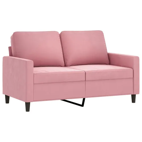 4-dijelni set sofa s jastucima ružičasti baršunasti - Ružičasta 1 s jastučićima i tabureom Cijena
