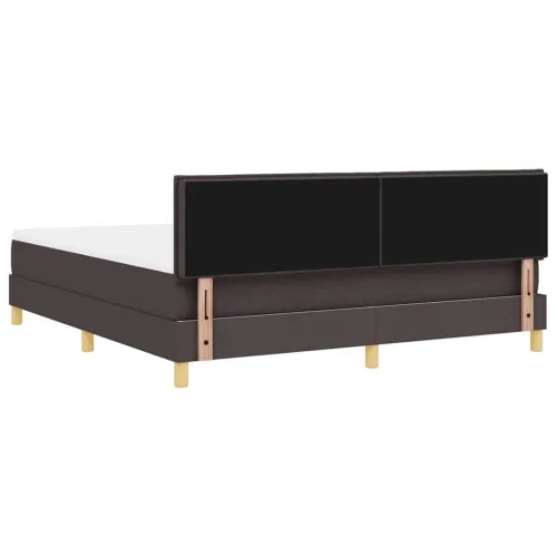 Box spring krevet Tamno smeđa 180 x 200 cm tkanina - Tamno smeđa 180 x 200 cm Prošiveno gumbima Cijena