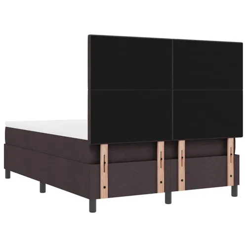 Box spring krevet Tamno smeđa 160 x 200 cm tkanina - Tamno smeđa 160 x 200 cm Prošiveno gumbima Cijena