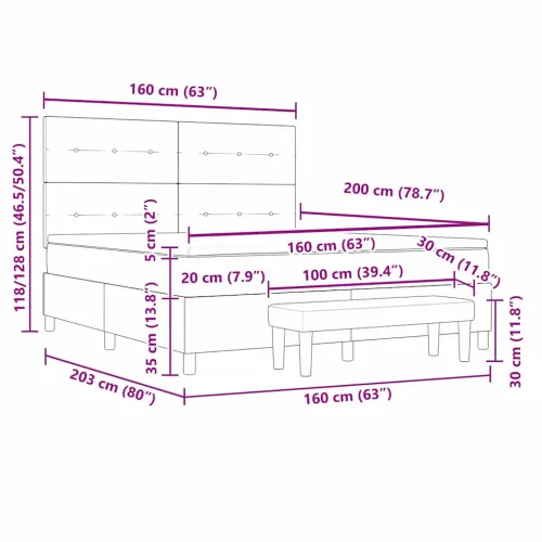 Box spring krevet Svijetlo siva 160 x 200 cm tkanina - Svjetlosiva 160 x 200 cm Prošiveno gumbima Cijena