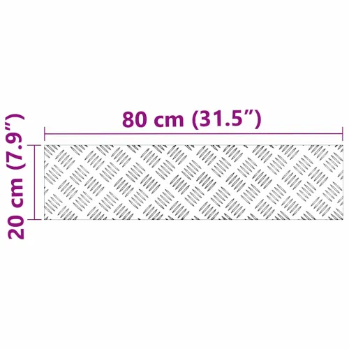 Stepenica 4 kom. 80 x 20 cm Srebrno Aluminij Pravokutni - 80 x 20 x 0,2 cm 4 Cijena