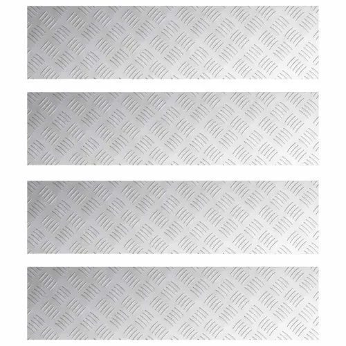 Stepenica 4 kom. 80 x 20 cm Srebrno Aluminij Pravokutni - 80 x 20 x 0,2 cm 4 Cijena