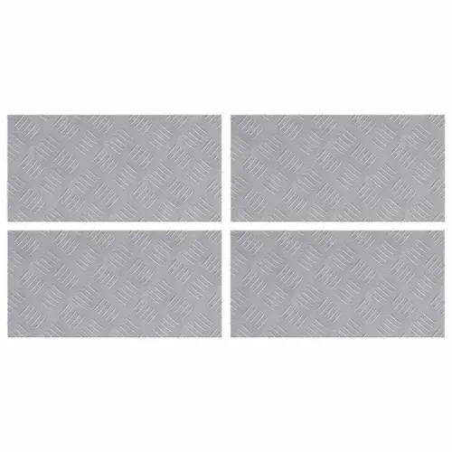 Stepenica 4 kom. 50 x 25 cm Srebrno Aluminij Pravokutni - 50 x 25 x 0,3 cm 4 Cijena