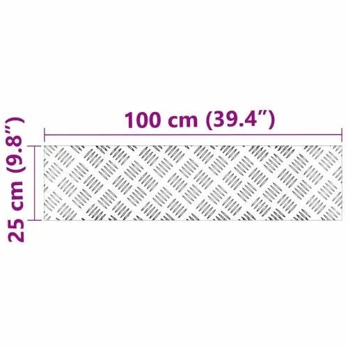 Stepenica 2 kom. 100 x 25 cm Srebrno Aluminij Pravokutni - 100 x 25 x 0,2 cm 2 Cijena
