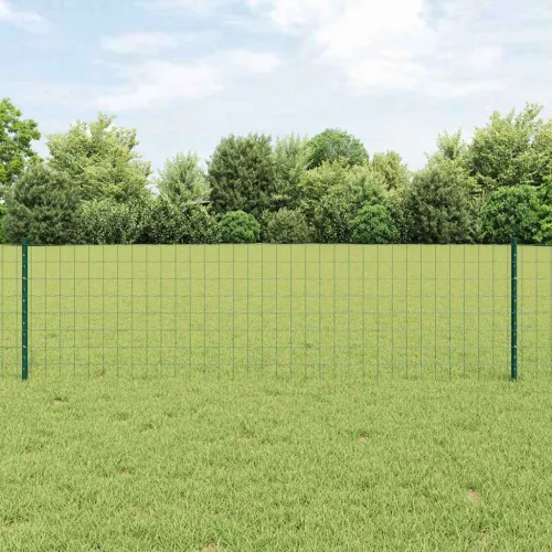 Euro ograda s postom 10 x 0,6 m Čelik premazan PVC-om Zelena - Zelena Ograda 10 x 0,6 m (mreža 7,7 x 6,4 cm) Cijena