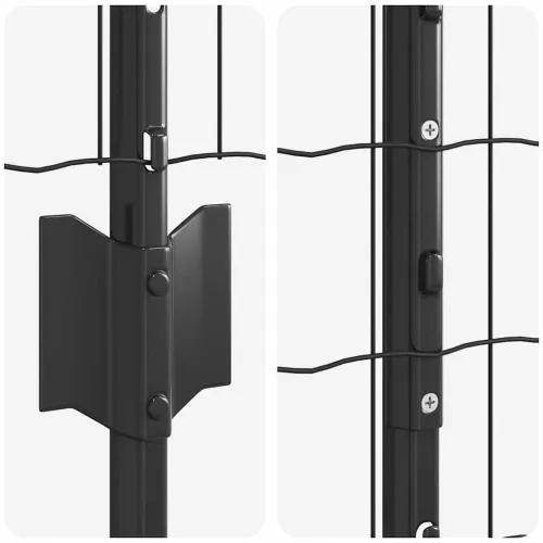 Euro ograda s postom 10 x 1 m Čelik premazan PVC-om Siva Mreža - Siva 10 x 1 m ograda (mreža 5 x 10 cm) Cijena