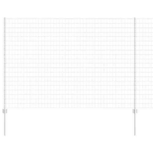 Euro ograda s postom 10 x 1,6 m Pocinčani čelik Srebrna Mreža - Pocinčani čelik 10 x 1,6 m ograda (5 x 7,5 cm mreža) Cijena