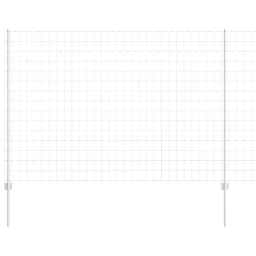 Euro ograda s postom 10 x 1,5 m Pocinčani čelik Srebrna Mreža - Pocinčani čelik 10 x 1,5 m ograda (mreža 7,5 x 10 cm) Cijena