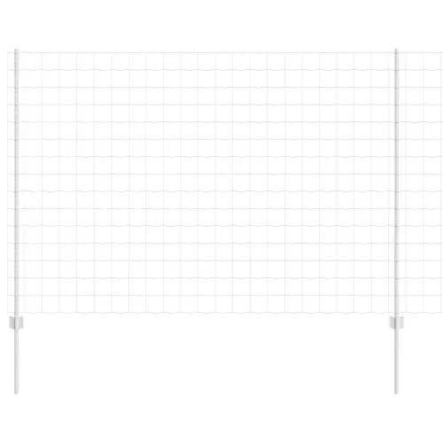 Euro ograda s postom 10 x 1,5 m Pocinčani čelik Srebrna Mreža - Pocinčani čelik 10 x 1,5 m ograda (mreža 10 x 10 cm) Cijena