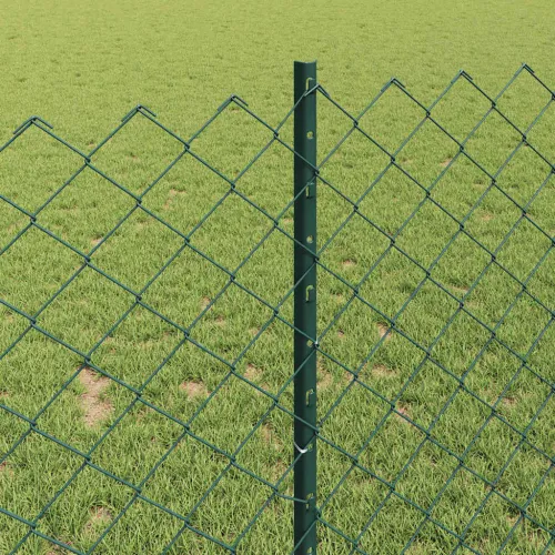 Ograda od lančanih veza s postovima 25 x 1 m Pocinčani čelik - Zelena 25 x 1 m ograda (mreža 6 x 6 cm) Cijena