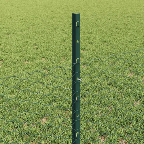 Heksagonalna ograda s stubom 25 x 0,5 m Čelik premazan PVC-om - Zelena Ograda 25 x 0,5 m (mreža širine 2,5 cm) Cijena