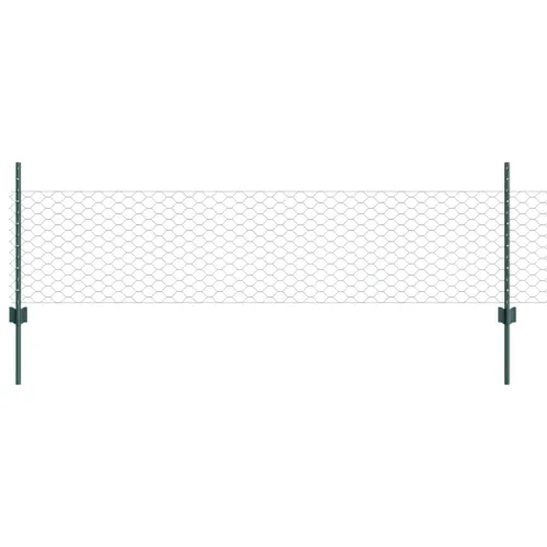 Heksagonalna ograda s stubom 25 x 0,5 m Čelik premazan PVC-om - Zelena 25 x 0,5 m ograda (mreža širine 5 cm) Cijena