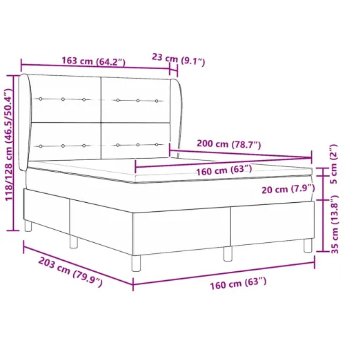 Box spring krevet Svijetlo siva 200 x 160 cm Baršun - Svjetlosiva 160 x 200 cm Prošiveno gumbima Cijena