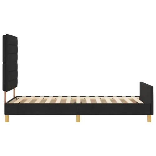Okvir za krevet s uzglavljem Crna 80 x 200 cm tkanina - Crna 80 x 200 cm Dizajn linija Cijena