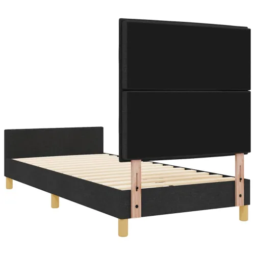 Okvir za krevet s uzglavljem Crna 80 x 200 cm tkanina - Crna 80 x 200 cm Dizajn linija Cijena