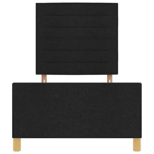 Okvir za krevet s uzglavljem Crna 80 x 200 cm tkanina - Crna 80 x 200 cm Dizajn linija Cijena