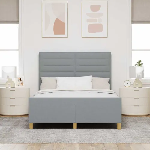 Okvir za krevet Svjetlosiva 160 x 200 cm tkanina - Svjetlosiva 160 x 200 cm Dizajn linija Cijena