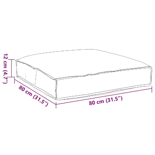 Jastuk Oxford tkanina Crna 80 x 80 x 12 cm - Set 2 kom - Crna - OUTLET – ZADNJI KOMAD   Cijena
