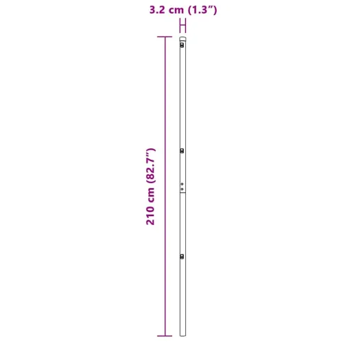 Ugrađeni stup za ogradu 7 kom. Zelena Čelik obložen prahom - Zelena 210 cm 7 Cijena