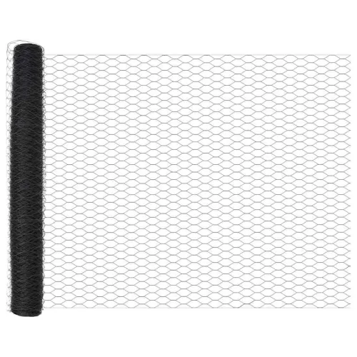 Heksagonalna ograda 1 x 10 m PVC Siva - 10 x 1 m 50 mm Siva Cijena