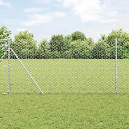 Heksagonalna ograda 1,4 x 10 m Pocinčani čelik Srebrna - 10 x 1,4 m 36 mm Pocinčani čelik Cijena