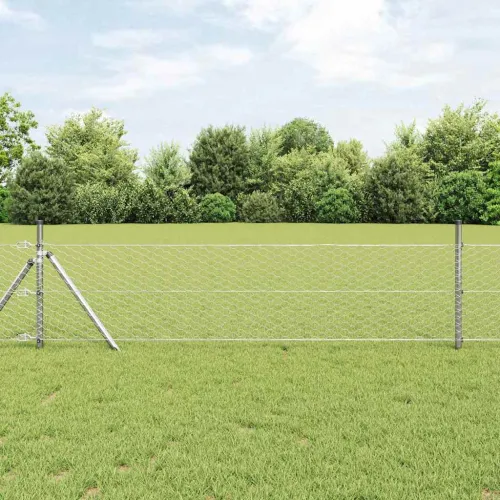 Heksagonalna ograda 0,8 x 25 m Pocinčani čelik Srebrna - 25 x 0,8 m 36 mm Pocinčani čelik Cijena