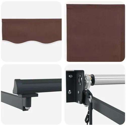 Tenda na automatsko uvlačenje smeđa 300 x 250 cm - Smeđa 3 x 2,5 m s antracitnim okvirom Cijena