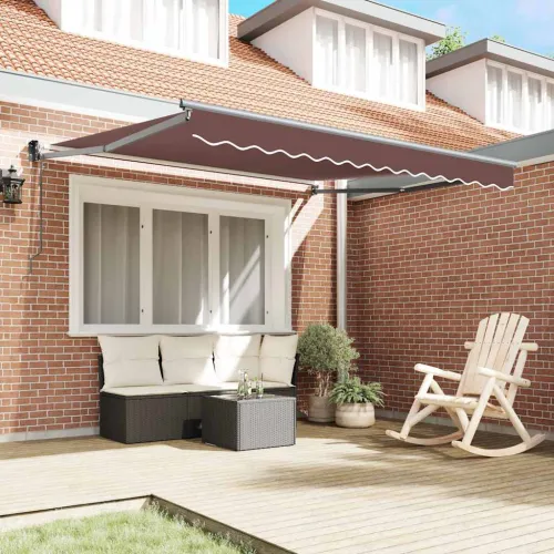 Tenda na automatsko uvlačenje smeđa 300 x 250 cm - Smeđa 3 x 2,5 m s antracitnim okvirom Cijena