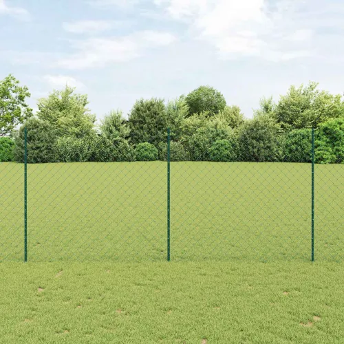 Ograda od lančanih veza s postovima 10 x 1,4 m Zelena Mreža - Zelena 10 x 1,4 m ograda (mreža 6 x 6 cm) Cijena