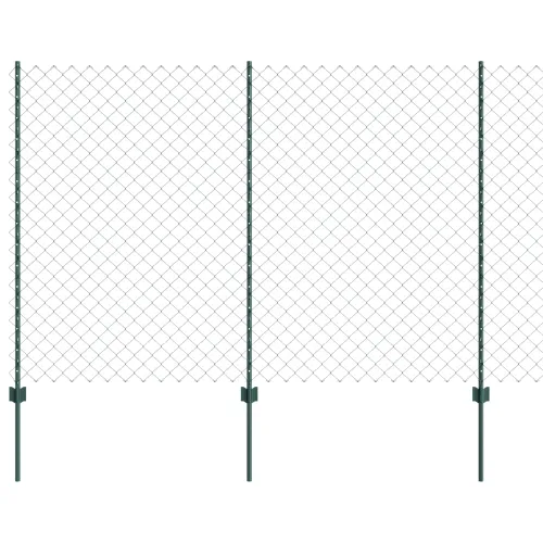 Ograda od lančanih veza s postovima 10 x 1,6 m Zelena Mreža - Zelena 10 x 1,6 m ograda (mreža 6 x 6 cm) Cijena
