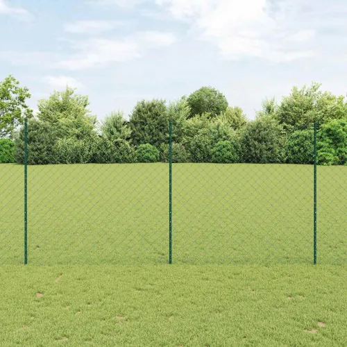 Ograda od lančanih veza s postovima 10 x 1,6 m Zelena Mreža - Zelena 10 x 1,6 m ograda (mreža 6 x 6 cm) Cijena