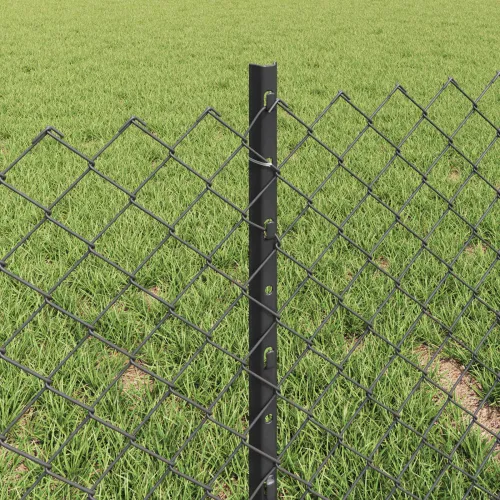 Ograda od pletene žice sa stupovima 10 x 0,4 m - Siva Ograda 10 x 0,4 m (mreža 4 x 4 cm) Cijena
