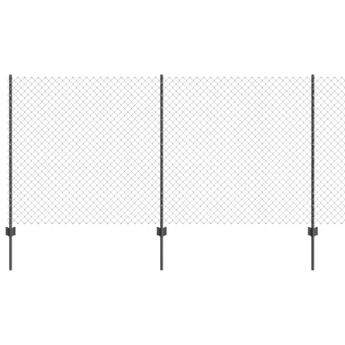 Ograda od lančanih veza s postovima 10 x 1,2 m Siva Mreža - Siva 10 x 1,2 m ograda (4 x 4 cm mreža) Cijena