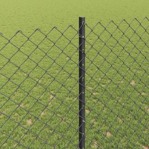 Ograda od lančanih veza s postovima 10 x 1,6 m Siva Mreža - Siva Odgrađivanje 10 x 1,6 m (mreža 4 x 4 cm) Cijena