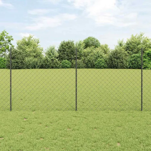 Ograda od lančanih veza s postovima 10 x 1,2 m Siva Mreža - Siva 10 x 1,2 m ograda (mreža 6 x 6 cm) Cijena