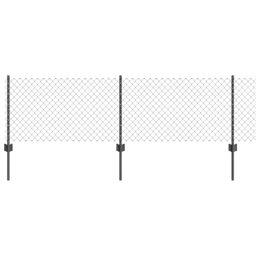 Ograda od pletene žice sa stupovima 25 x 0,6 m - Siva 25 x 0,6 m ograda (4 x 4 cm mreža) Cijena