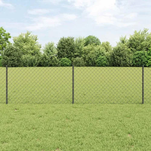 Ograda od pletene žice sa stupovima 25 x 0,6 m - Siva 25 x 0,6 m ograda (4 x 4 cm mreža) Cijena