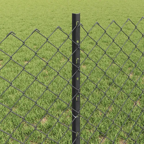 Ograda od pletene žice sa stupovima 25 x 0,6 m - Siva 25 x 0,6 m ograda (4 x 4 cm mreža) Cijena