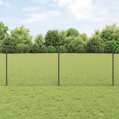 Ograda od pletene žice sa stupovima 25 x 0,8 m - Siva 25 x 0,8 m ograda (4 x 4 cm mreža) Cijena