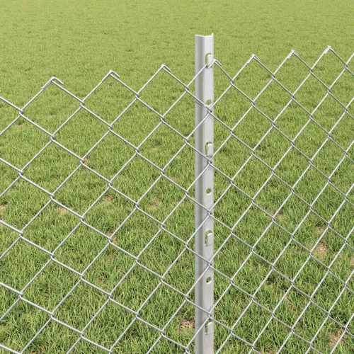 Ograda od lančanih veza s postovima 10 x 0,8 m Pocinčani čelik - Pocinčani čelik Ograda 10 x 0,8 m (mreža 4 x 4 cm) Cijena