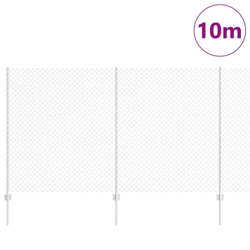 Ograda od lančanih veza s postovima 10 x 1,4 m Pocinčani čelik - Pocinčani čelik 10 x 1,4 m ograda (mreža 4 x 4 cm) Cijena