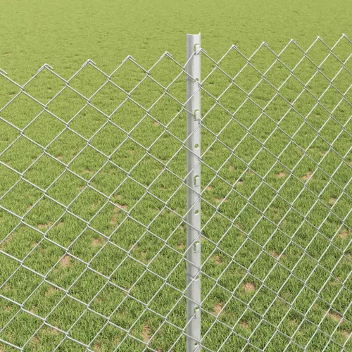 Ograda od lančanih veza s postovima 10 x 1,4 m Pocinčani čelik - Pocinčani čelik 10 x 1,4 m ograda (mreža 4 x 4 cm) Cijena
