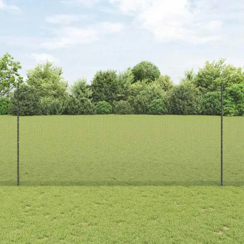 Zatvorena žičana ograda s postovima 25 x 1,6 m Siva Mreža - Siva 25 x 1,6 m ograda (mreza 1,2 x 1,2 cm) Cijena