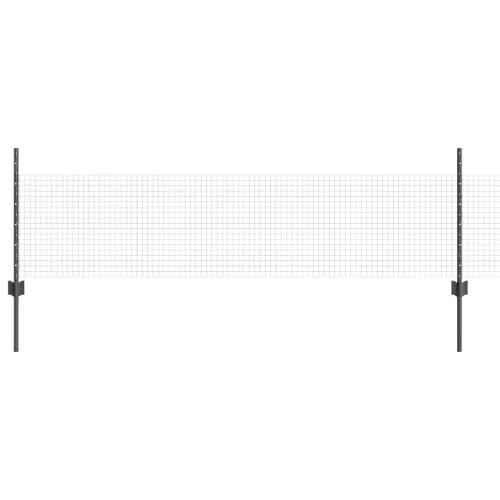 Zatvorena žičana ograda s postovima 50 x 0,5 m Siva Mreža - Siva Ograda 50 x 0,5 m (mreža 2,5 x 2,5 cm) Cijena
