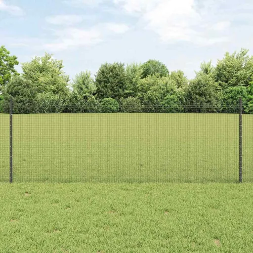 Zatvorena žičana ograda s postovima 50 x 0,8 m Siva Mreža - Siva 50 x 0,8 m ograda (mreža 1,6 x 1,6 cm) Cijena